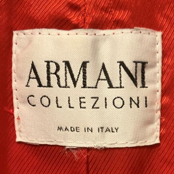 Armani Collectioni jacket, EUC, lined, body con Italian Sz 50, red, authentic - Picture 2 of 16